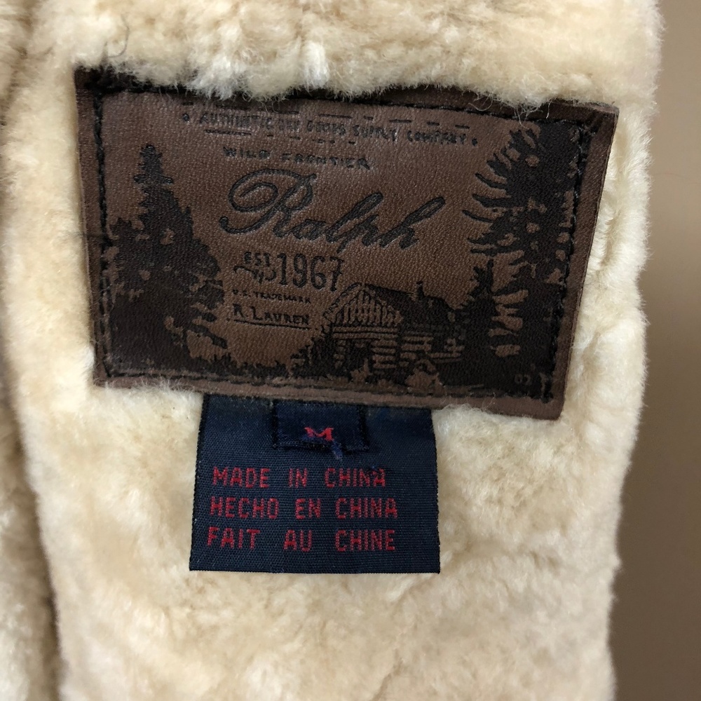 Vintage Ralph Lauren Shearling Zip Vest - Picture 7 of 8